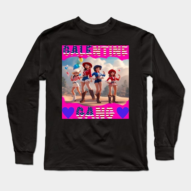 Galentine gang party Long Sleeve T-Shirt by sailorsam1805